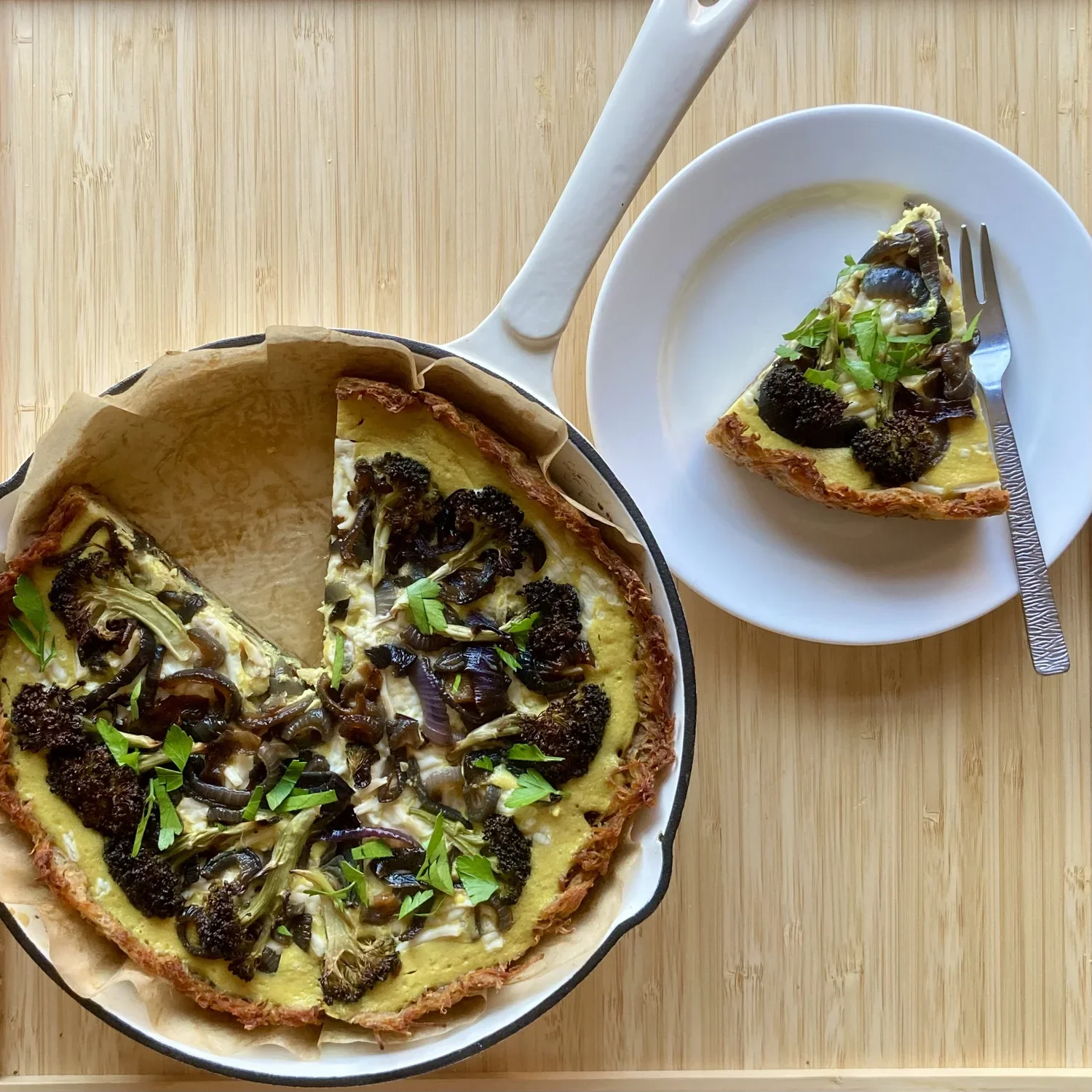 Vegan Quiche in a Rosti Crust