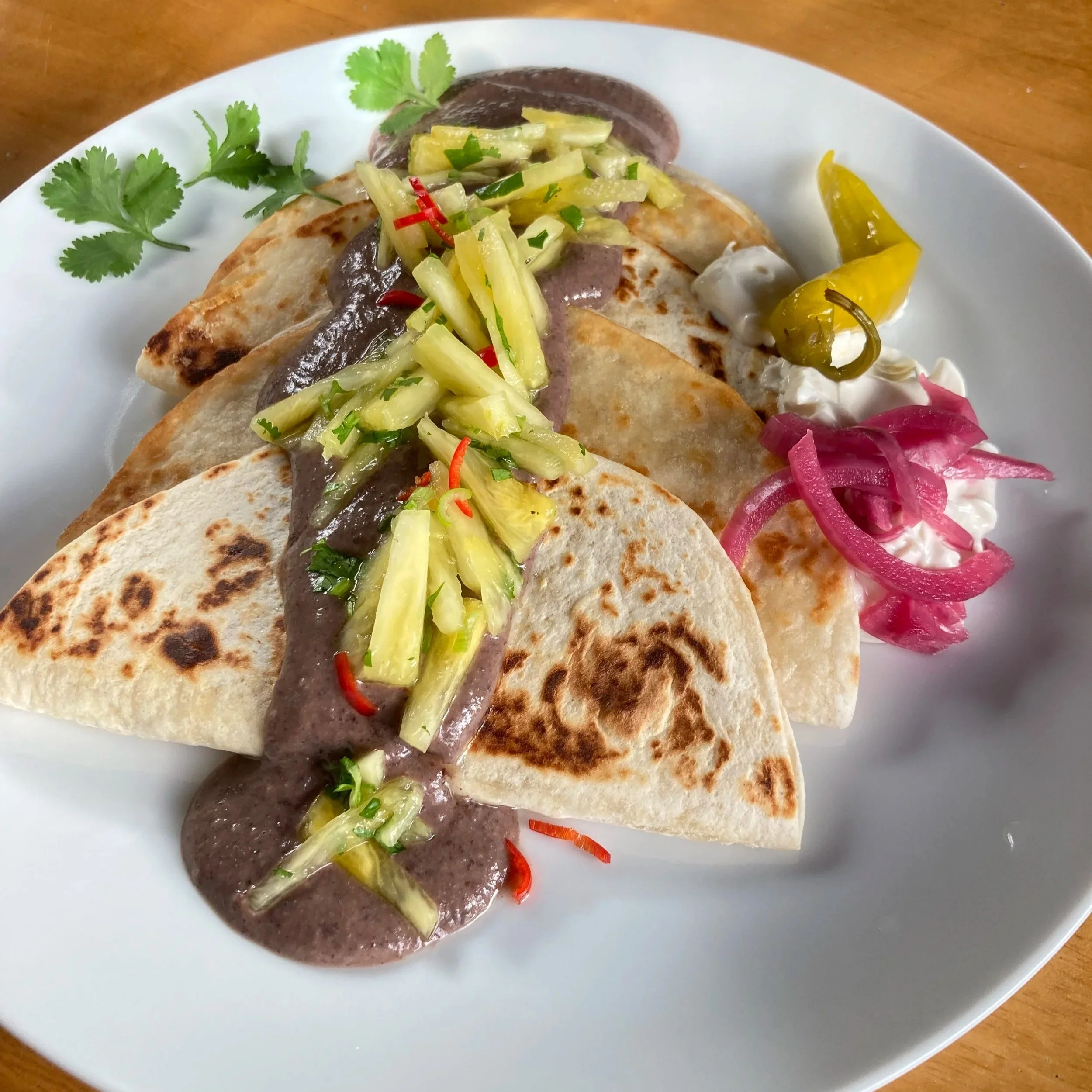 Vegan Enfrijoladas