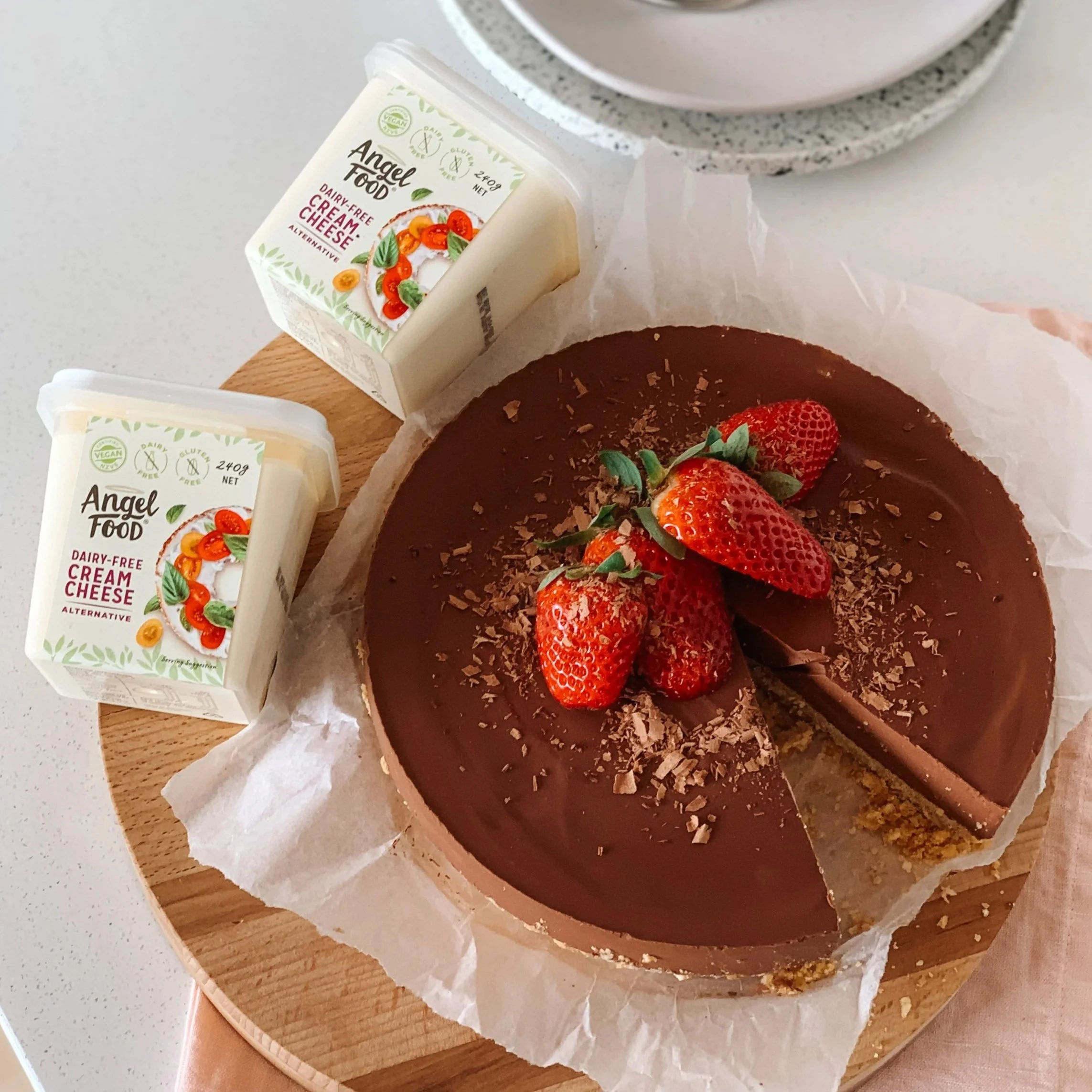 Rich chocolate cheesecake