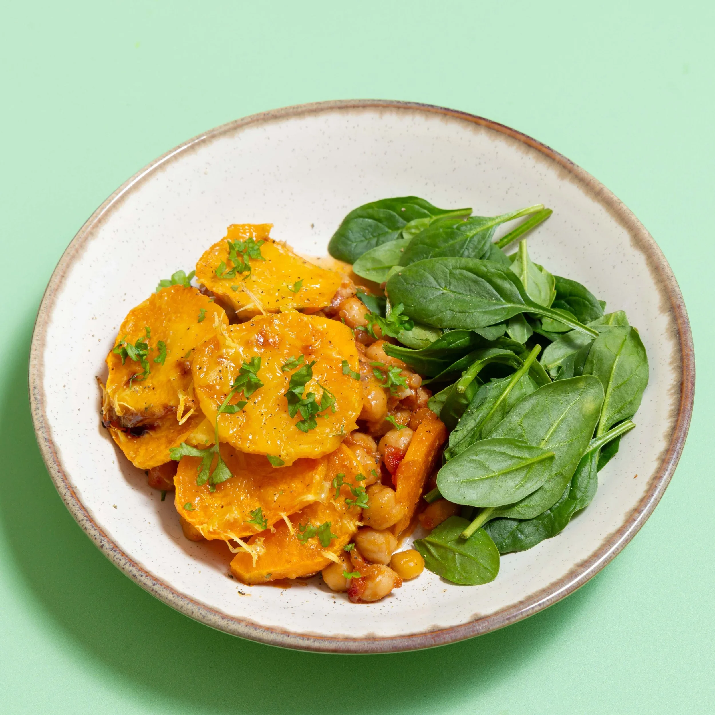 Harissa Chickpeas & Kumara Gratin