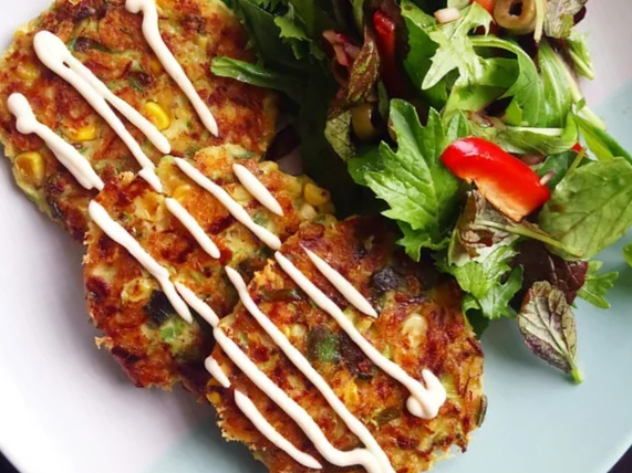 Cheesy Zucchini Fritters